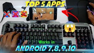 Top 5 Application To Play Free Fire Using Keyboard ⌨️ And Mouse️In Mobile For Andriod 8,9,10 !!!