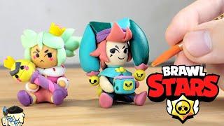 BABY CHESTER AND MANDY MAKING CLAY - tutorial brawl stars clay art