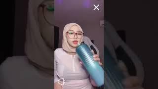 Live  Hijab Cream T*K3D BUL3T TWERKING