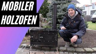 Mobiler Holzofen Rosalie für Camping, Prepper, Outdoor, Garten und Blackout