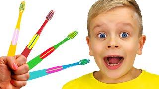 Brush Your Teeth | Nursery Rhymes and Kids Songs by Dima Family Show