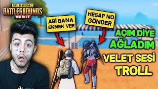 AÇIM DEDİM EKMEK İSTEDİM, HESAP NO VER DEDİ(VELET SESİ TROLL) - PUBG Mobile