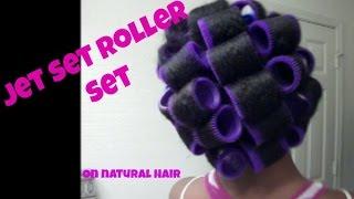 Jet Set Roller Set on Natural Hair