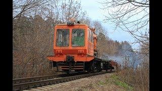 Дрезина АГД1А-423 с прицепом УП-2. Жуковское ППЖТ