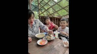 Cháo Gà/Mẹ con nhà Trâm Ủn CinDy #food #cooking #cooking #xuhuongyoutube