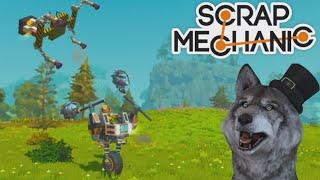 A Robot that LAUNCHES other Robots! Transforming Unicycle, & More! | Scrap Mechanic Creations