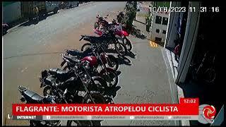 Motorista atropela ciclista e bate em caminhão em Nova Resende