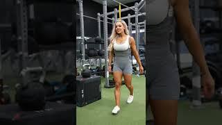 Stephanie sanzo hottest female leg workout #shorts #fitness 1