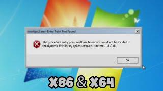 Cách fix lỗi api-ms-win-crt-runtime-l1-1-0.dll cho máy 32bit và 64bit (x86 và x64)