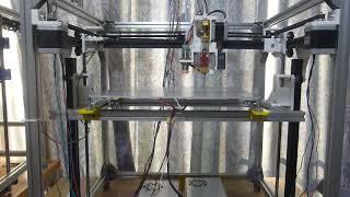 CoreXY 3D-Printer Z-axis Test1 with Ender-3 type V-Slot Extrusion.