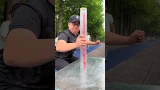 28 dices are shaken into one pillar in 10 seconds to challenge the Guinness record