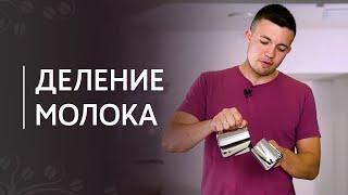 Деление молока для двух капучино | Как бариста готовит одновременно два молочных напитка