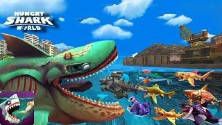 UNLOCK BIG MEGAMOUTH SHARK EAT ALL HUNGRY SHARK GAMEPLAY PLAY IN ALL MAP - HUNGRY SHARK WORLD