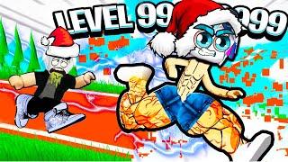 САМЫЙ БЫСТРЫЙ СКОРОСТНОЙ САНТА! СТАЛ ТОП МИРА ЗА 10 МИНУТ! ROBLOX Christmas Race Clicker