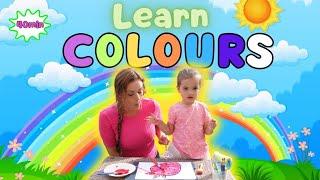 Miss Katie Learns Colours With Paints & Fruits | Toddler Learning Video | Educational Videos