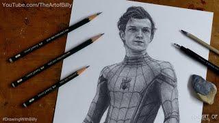 Drawing Spiderman (Tom Holland in the Marvel Movies)