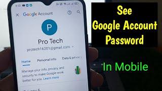 How to See Your Google Account Password on Mobile 2025 - See Gmail Password