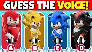 Guess Sonic The Hedgehog 3 Movie Characters By Their Voice  | Knuckles,  Super Shadow, Sonic