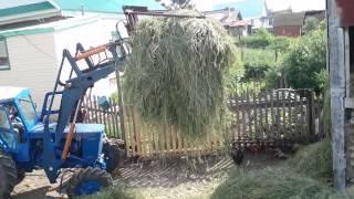 Испытание самодельных вил на Т-40АМ