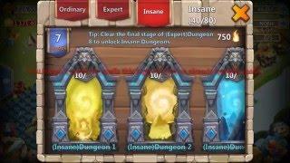 INSANE Dungeon 4 All 10 Dungeons 3 Flamed In Less Than 7 Minutes! Castle Clash