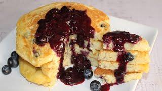 Blueberry Pancakes with Blueberry Syrup