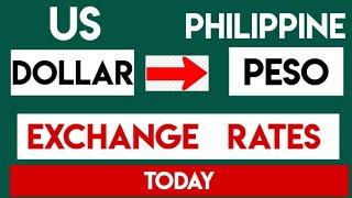 Philippines Currency to US Dollar Rates Today 26 August 2024