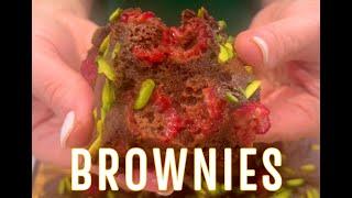 Best Ever Pistachio Rose Brownies| Gooey On The Inside And Crusty On The Outside