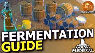 How Fermentation works for making drinks in Going Medieval | Guide on temperature and brewing