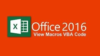 Record macros and view macros vba code in excel 2016