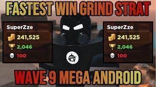 Fastest Win Grind Method - Wave 9 Mega Android | Roblox Tower Battles