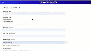 Create A Yahoo Developer App Without A Redirect URI