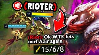 When the Rank 1 Azir goes against a Rioter...