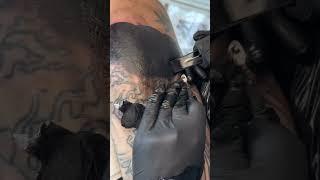 Incredibly fast!!    #blackouttattoo #tattoo #montreal #mtl #blacktattoo