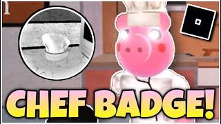 [ALL DEVICES!] How to get “CHEF” BADGE + CHEF PIGGY MORPH in INFECTEDDEVELOPER’S PIGGY RP - ROBLOX