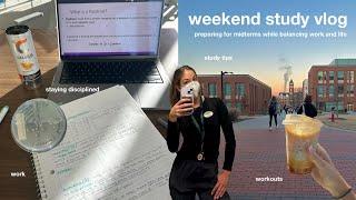 WEEKEND STUDY VLOG | preparing for midterm season while prioritizing health and balance!