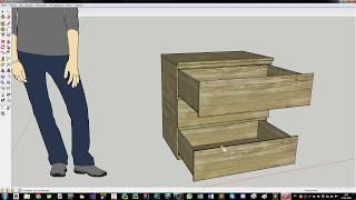 Делаем динамический комод в sketchup (седьмой урок)