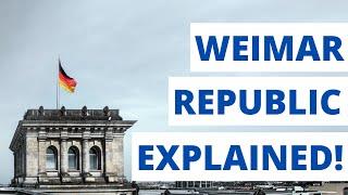 WEIMAR GERMANY: IN-DEPTH WEIMAR REPUBLIC REVISION | GCSE HISTORY NARRATED BY BARBARA NJAU