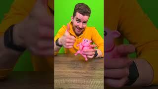 Unbreakable pig. Stress-relief toy. Crush test