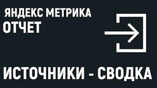 Яндекс Метрика. Отчет: Источники - сводка.