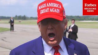BREAKING NEWS: Trump Takes Multiple Questions From Reporters After Arriving In NJ On Air Force One