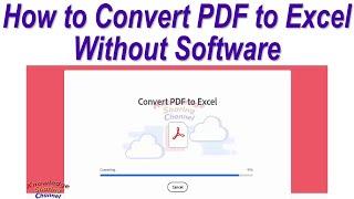 How to Convert PDF to Excel Without Software | How to PDF to Excel