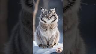 Snow King: The Smiling Pallas’s Cat #pallasscat #cat #wildlife #asmr #shorts