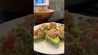 Would you eat these stuffed avocados wih crab salad?   #zerocooking #fresh #light #appetizer