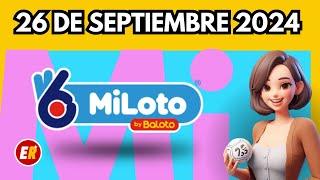 MiLoto Resultados de Hoy Jueves 26 de septiembre de 2024 