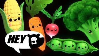 Hey Bear Sensory - Funky Veggies! - Fun Dance Animation with Music- Baby Sensory