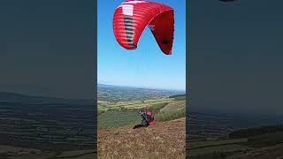 Michael Curry paragliding at Mt Leinster's West Car Park takeoff, Wexford Ireland