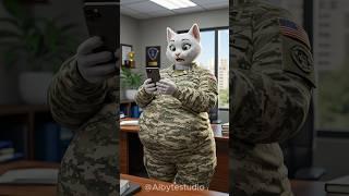  Kitten Crying Alone … Army Mom Fights Back!  #cat #kitten #shorts