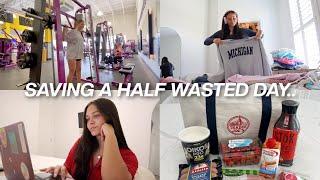 SAVING A HALF WASTED DAY VLOG: working out, grocery shopping, deep cleaning