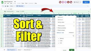 Top Projector Chart - Sort & Filter Guide