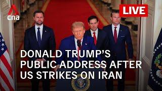 [LIVE] Trump's public address after US strikes on Iran